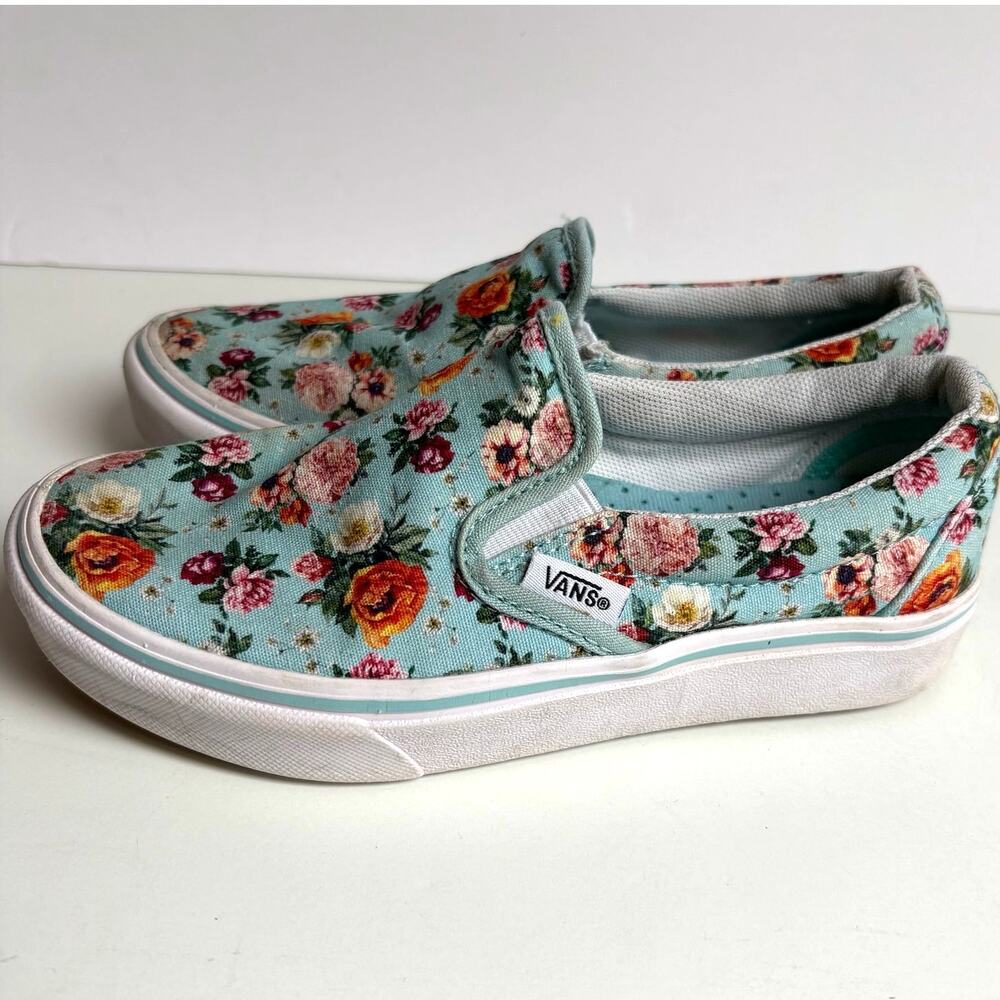 Vans Slip-on Sneakers Garden Floral Comfycush Girl's Size 1